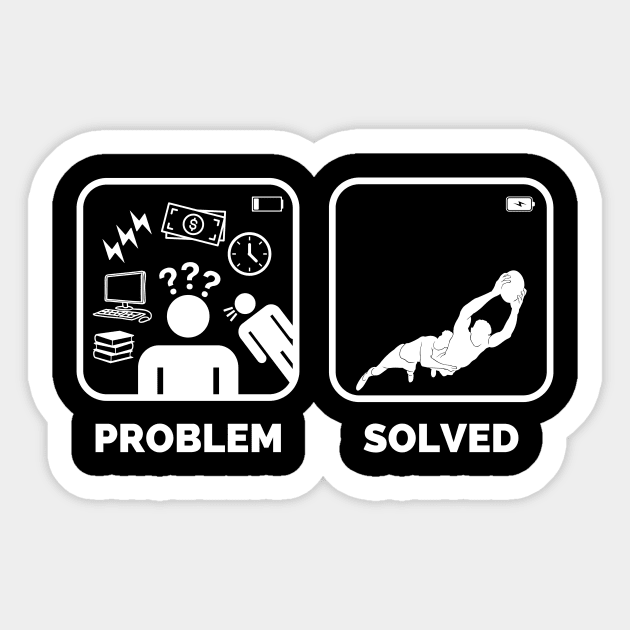 Problem solved Rugby Funny Meme Sticker by Lottz_Design 